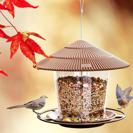 Outdoor Hanging Bird Feeder Gazebo Style Large Capacity Squirrel Proof Feeder