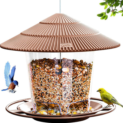 Outdoor Hanging Bird Feeder Gazebo Style Large Capacity Squirrel Proof Feeder