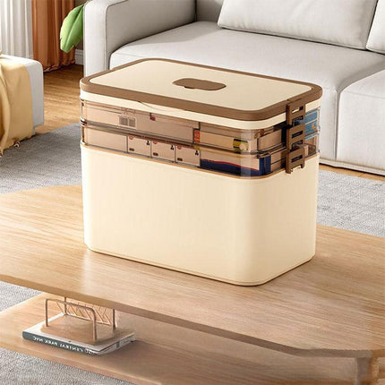 Household Medicine Box 3 Layer Plastic Portable First Aid Storage Organizer Case