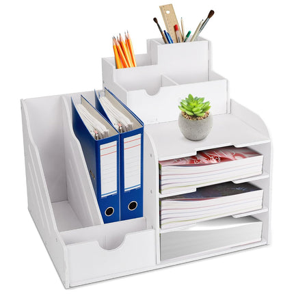 4 Tier Desktop File Organizer for Office Home Desk Stationery Storage Sturdy