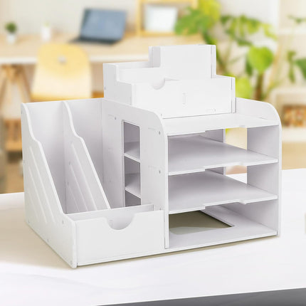 4 Tier Desktop File Organizer for Office Home Desk Stationery Storage Sturdy