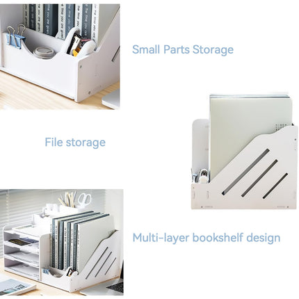 4 Tier Desktop File Organizer for Office Home Desk Stationery Storage Sturdy