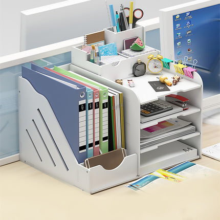 4 Tier Desktop File Organizer for Office Home Desk Stationery Storage Sturdy