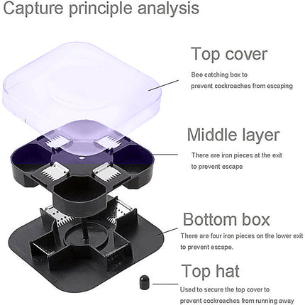 Cockroach Lizard Insect Reusable ON Non Poison Large Trap Catcher Box