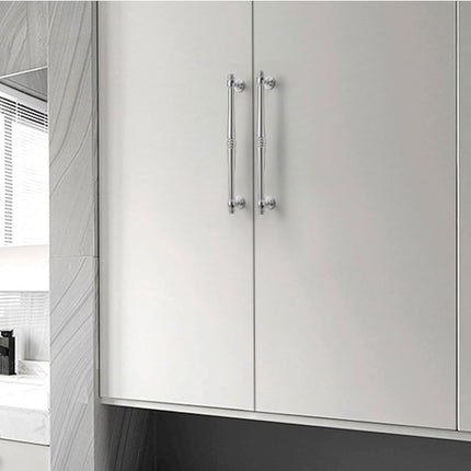 Cabinet Drawer Handles Silver 4Sizes Modern Wardrobe Pull Simple Luxury Design