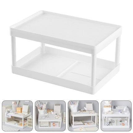2pcs Desk Organizer Storage Rack Display Shelf for Cosmetic Sundries Files