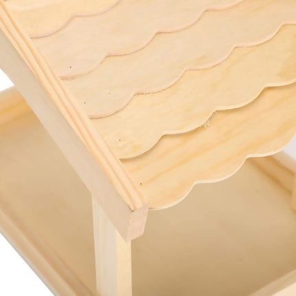 Bird Feeder Wooden For Outside Hanging Birds House Outdoor Wild Garden Decors