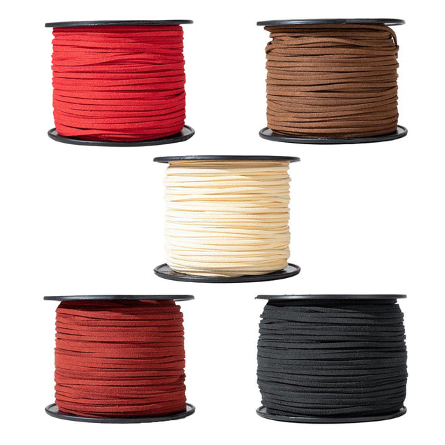 92m Suede Leather Cord Beading String Rope for Jewelry Making Craft Gift Wrap