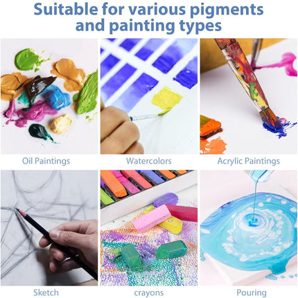 6x Artist Canvas Blank Stretched Canvases Art Large White Range Oil Acrylic Wood