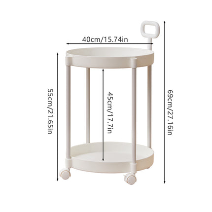 Cream Style Home Coffee Table Movable Creative Sofa Side Table Bedside Table