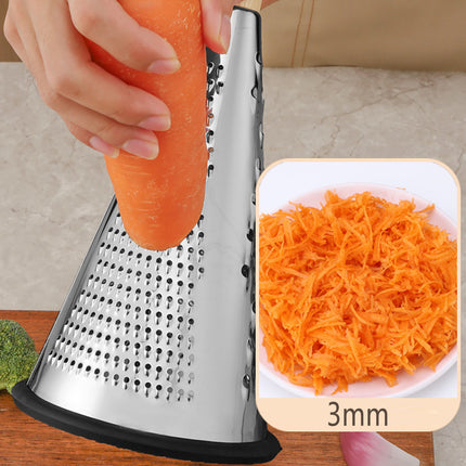 3 Side Grater Stainless Steel Cheese Potato Portable Shredder Kitchen Tool Use
