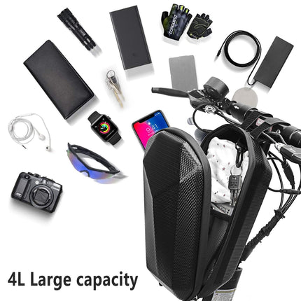 Large Electric Scooter Bag Hard Shell Pouch Front Storage Waterproof Scooter