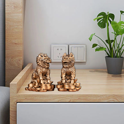 Chinese Style Golden Toad Ornament Resin Lucky for Home Office Desktop Decor