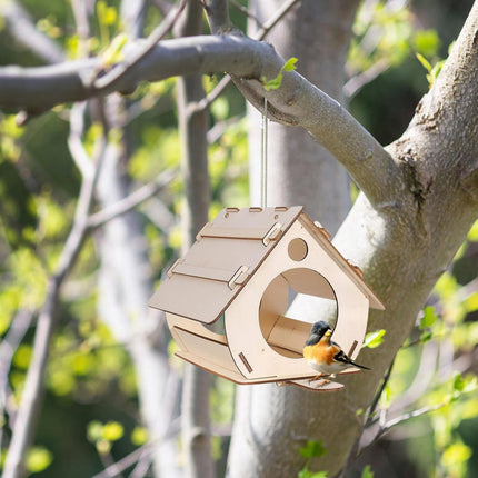 Hanging Bird House Nest Feeder Outdoor Garden Cage Shelter For Small Wild Birds