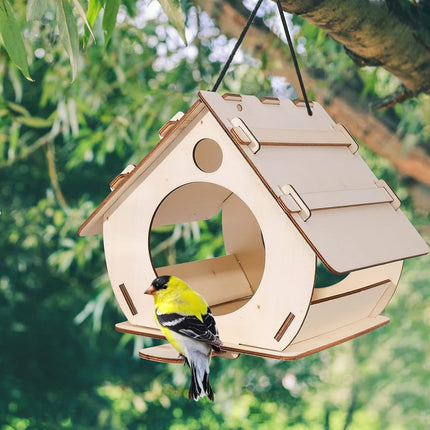 Hanging Bird House Nest Feeder Outdoor Garden Cage Shelter For Small Wild Birds