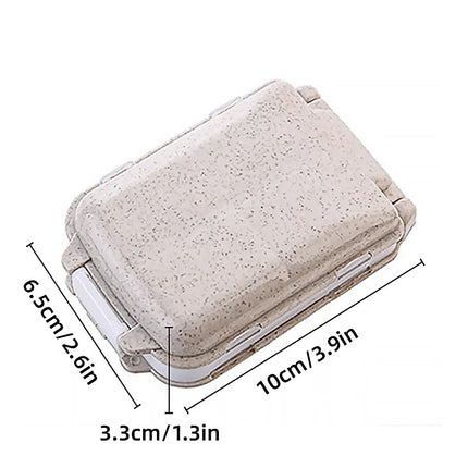 Three Layer Folding Medicine Box Portable 8 Cell Mini Pill Case Sealed Storage