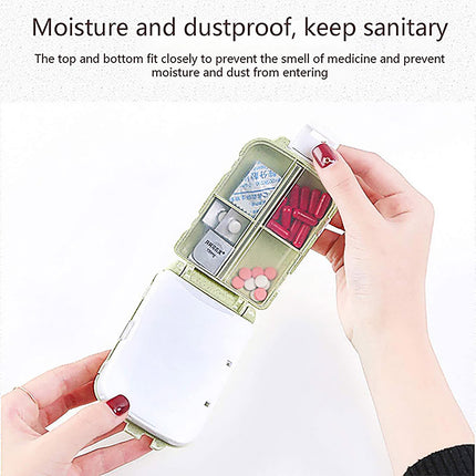 Three Layer Folding Medicine Box Portable 8 Cell Mini Pill Case Sealed Storage