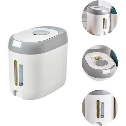 10KG Capacity Rice Storage Container Sealed Moisture Proof Kitchen Grain Bin