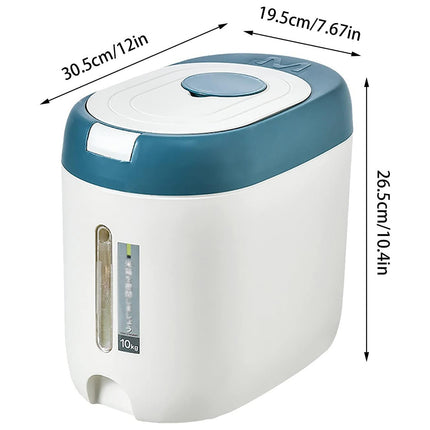 10KG Capacity Rice Storage Container Sealed Moisture Proof Kitchen Grain Bin