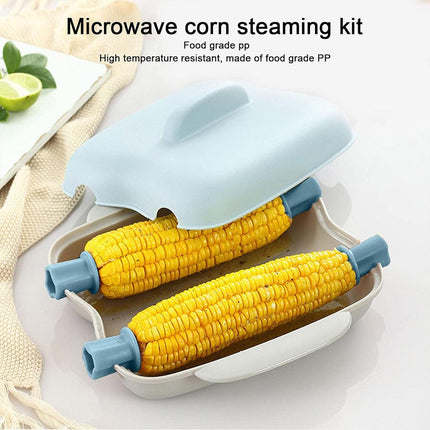 Microwave Corn Steamer Box Kitchen Cooking Tool Fast Heat Resistant Container