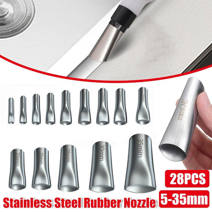 28PCS Sealant Caulking Tool Kit Nozzle Applicator Set for Kitchen Bathroom DIY