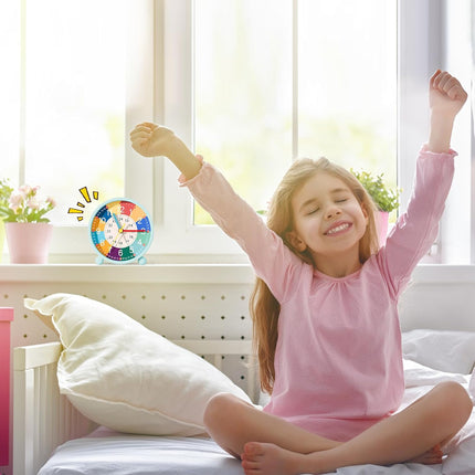 USB Charging Early Education Kids Metal Small Alarm Clock for Bedroom Bedside