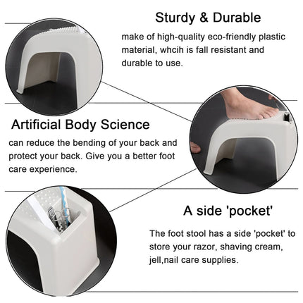 2 PCS Pedicure Stool Foot Care Nail Art Nail Cutting Stool Non-Slip Base Durable