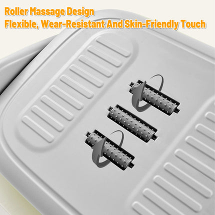 Foot Rest Stool Office Under Desk Fold Footrest Massage Cushion Grey
