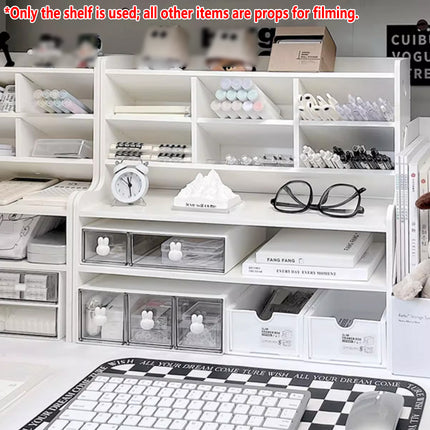 Desktop 6-Tier Storage Shelf Multiple Storage Compartments for Office Organizer