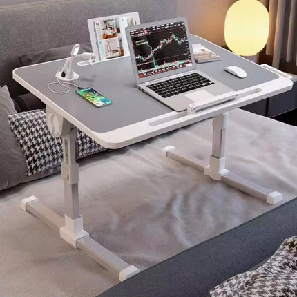Adjustable Laptop Bed Tray Desk with USB Charging Port for Work and Study