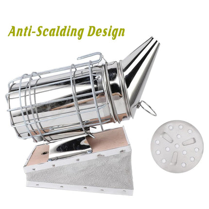 Beekeeping Smoke Blower Tool Stainless Steel Smoke Outlet for Hive Smoking Gear
