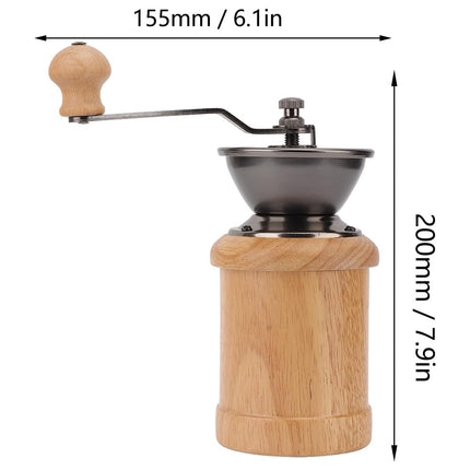 Manual Coffee Grinder Portable Adjustable for Home Travel Freshly Ground Coffee