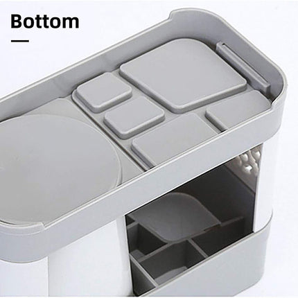 Shelf Cup Set Toothbrush Holder Plastic Stand Storage Racks Toothpaste Bathroom