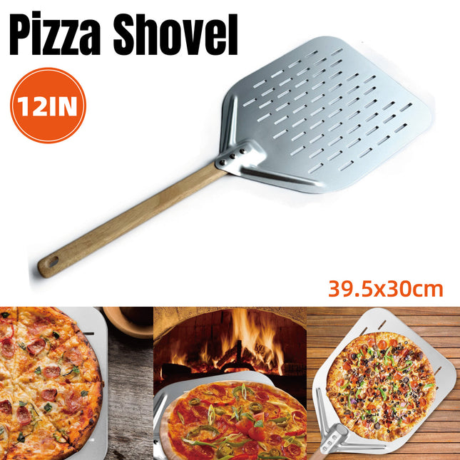 12inch Pizza Shovel with Wood Handle Non-Stick Pizza Peel Shovel Baking Tool