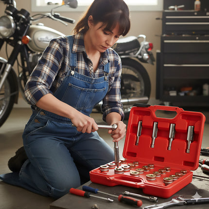 64PCS Oil Pan Drain Plug Thread Repair Kit for Car Truck Motor Engine Repair Use