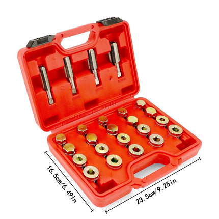 64PCS Oil Pan Drain Plug Thread Repair Kit for Car Truck Motor Engine Repair Use