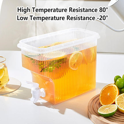 3.9L Water Jug with Tap Beverage Drink Dispenser Refrigerator Lemonade Container