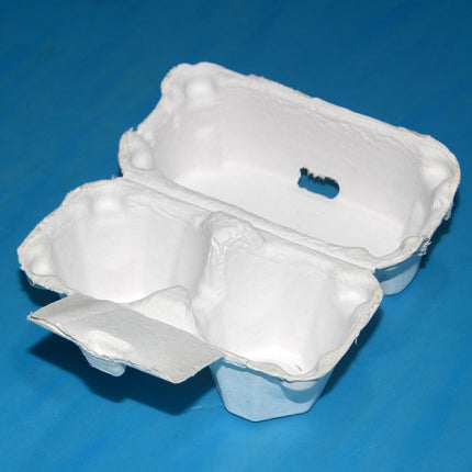 300PCS Paper Egg Tray 2 Slot Molded Pulp Leak-Proof for Egg Packaging Use
