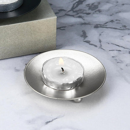4PCS Metal Candle Holder Aromatherapy Candle Base Tray for Home Living Room