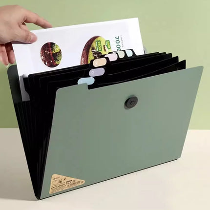 8 Cell File Folder Organizer Bag Test Paper Storage Document Holder School Office
