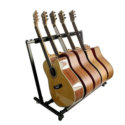 Multi Guitar Stand Guitar Rack Padded Folding Design Hold 3/5 Guitars Adjustable
