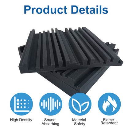 Acoustic Studio Absorption Foam Panel 6pcs 30x30cm Sound Proof Wall Panels