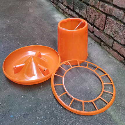 Chicken Feeder Trough Food Bowl Feed Pail Large Capacity for Poultry Coop Farm
