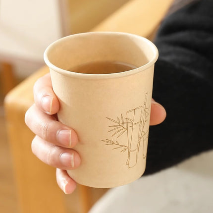 500PCS Disposable Paper Coffee Cups Food-Grade for Party Coffee Water Hot Cold