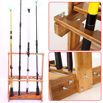 Fishing Rod Display Rack Storage Stand Net Rod Organizer Holder for Garage Shop
