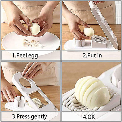 2 in 1 Egg Slicer Mushroom Tomato Cutter Kitchen Chopper Food Sectioning Tool