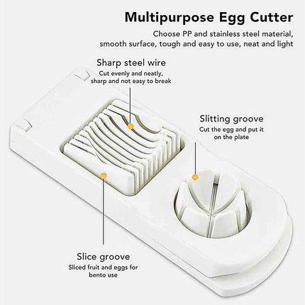 2 in 1 Egg Slicer Mushroom Tomato Cutter Kitchen Chopper Food Sectioning Tool
