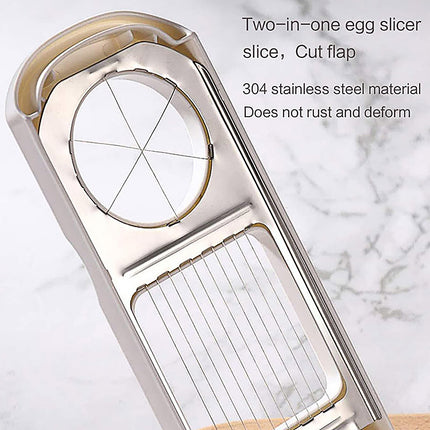 2 in 1 Egg Slicer Mushroom Tomato Cutter Kitchen Chopper Food Sectioning Tool