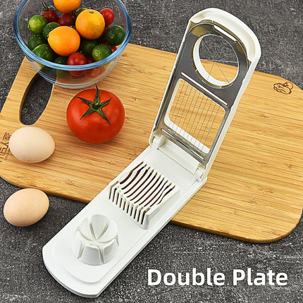 2 in 1 Egg Slicer Mushroom Tomato Cutter Kitchen Chopper Food Sectioning Tool