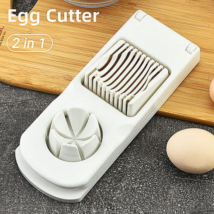 2 in 1 Egg Slicer Mushroom Tomato Cutter Kitchen Chopper Food Sectioning Tool